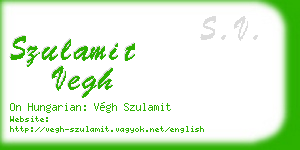 szulamit vegh business card